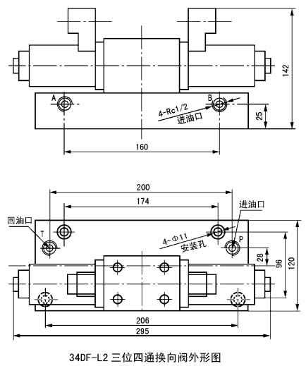 34DF-L2(SV-32)電磁換向閥外形圖